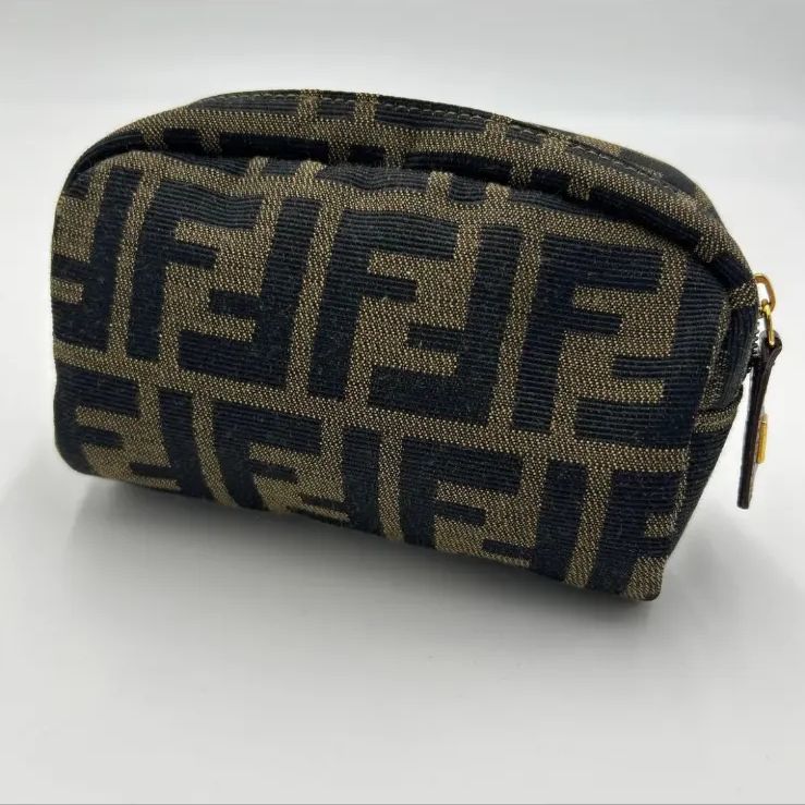 フェンディ FENDI ポーチ ズッカ柄 キャンバス ズッカ レザー FF柄