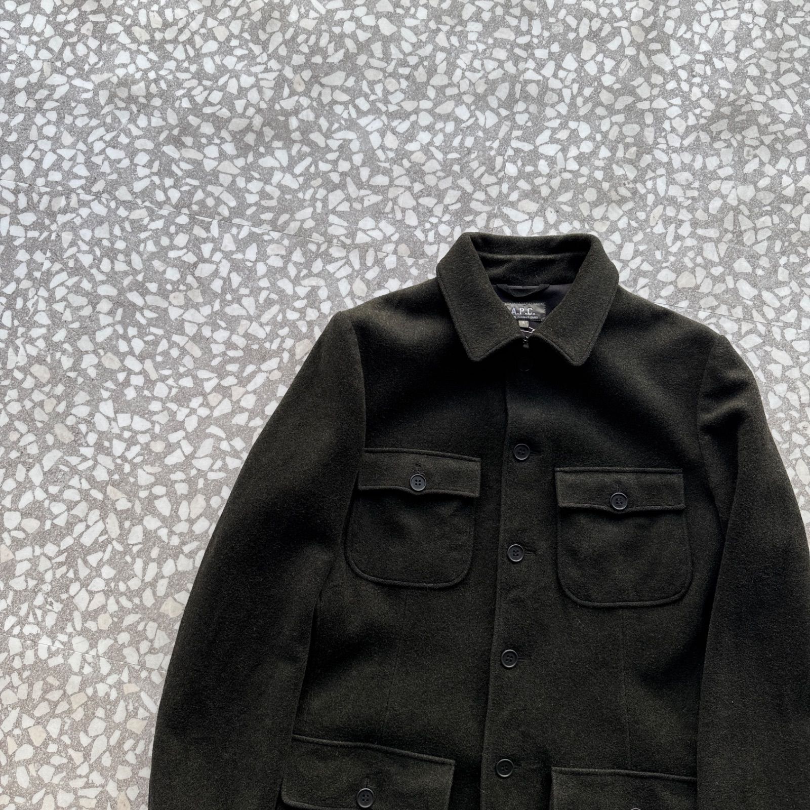 90s A.P.C. ウールシャツジャケット M ブラック A.P.C. / 90′s 