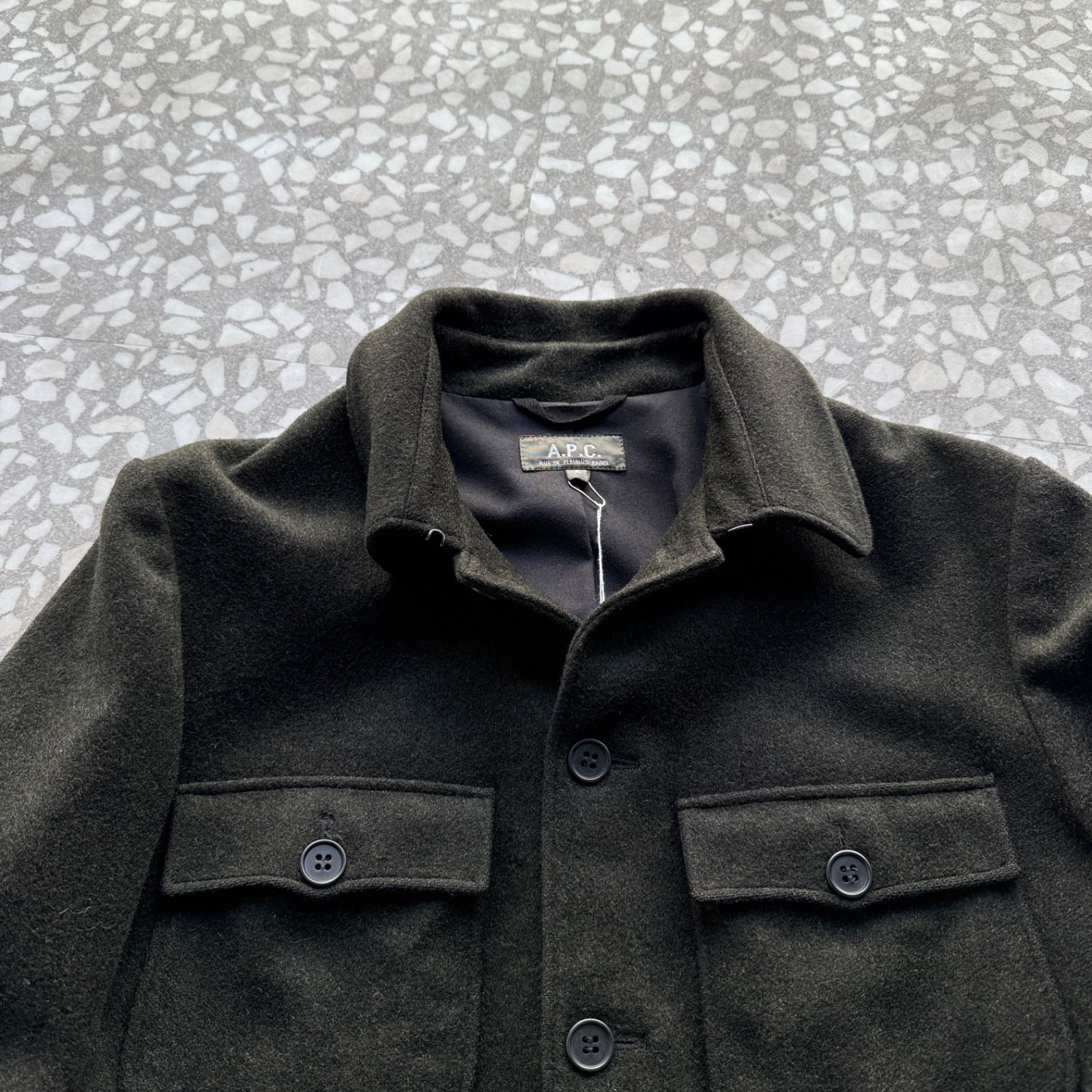 90s A.P.C. ウールシャツジャケット M ブラック A.P.C. / 90′s 