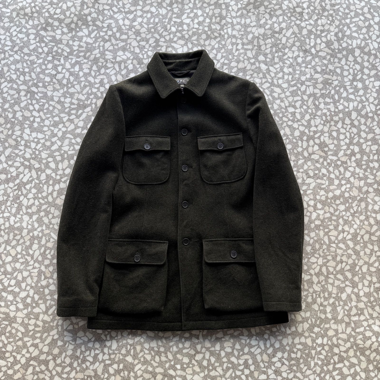 90s A.P.C. ウールシャツジャケット M ブラック A.P.C. / 90′s 