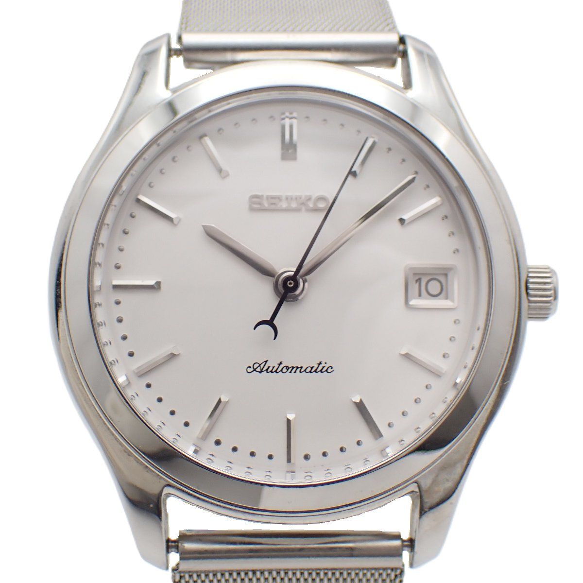 SEIKO セイコー メカニカル 自動巻き メンズ 腕時計 白文字盤 社外ベルト SCVK001 4S35 8000 いおき質店