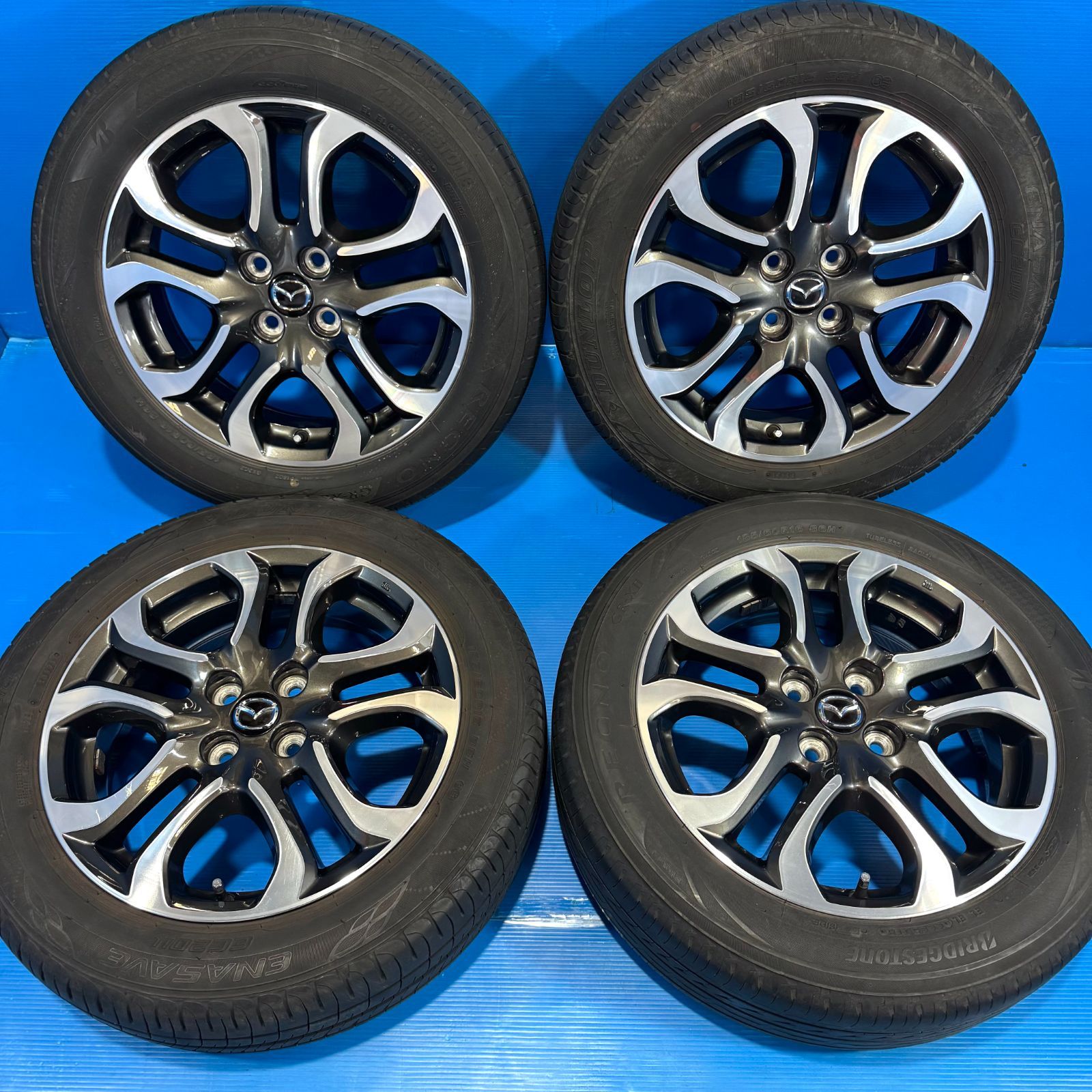 マツダ純正ホイール　デミオDJ5 XDツーリング16インチのタイヤの4本セット マツダ デミオ DJ系 純正 16インチ 4本 5.5J +40 PCD100 MAZDA2 流用