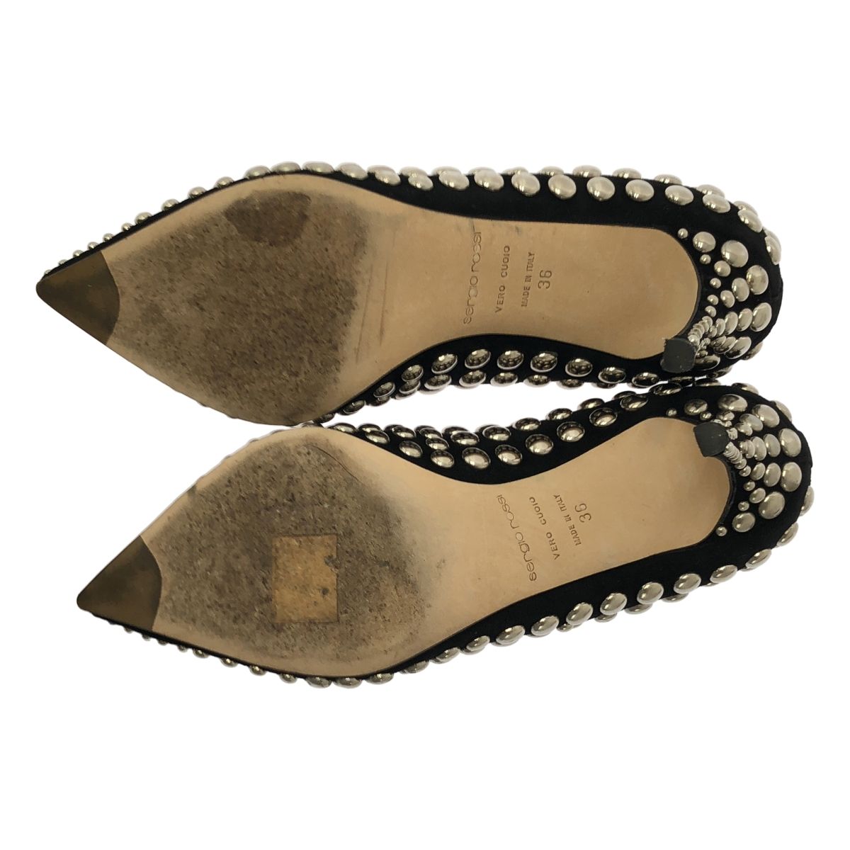 sergio rossi / セルジオロッシ | レザー スタッズ 装飾 ポインテッド