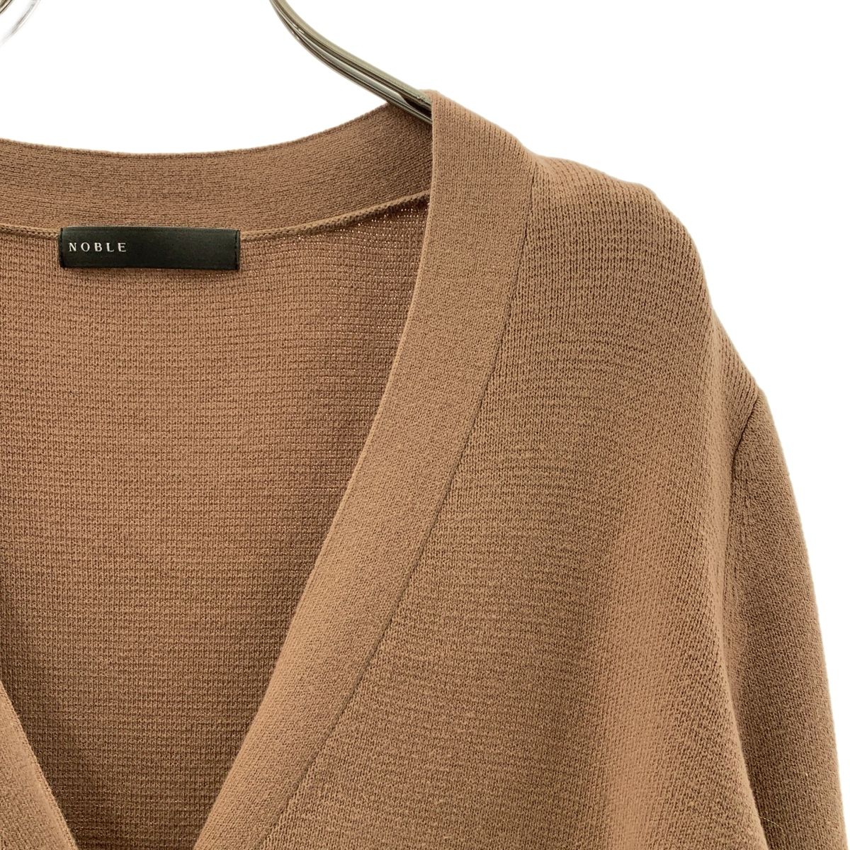 NOBLE / ノーブル | ミラノリブジャケットカーディガン | F | ブラウン
