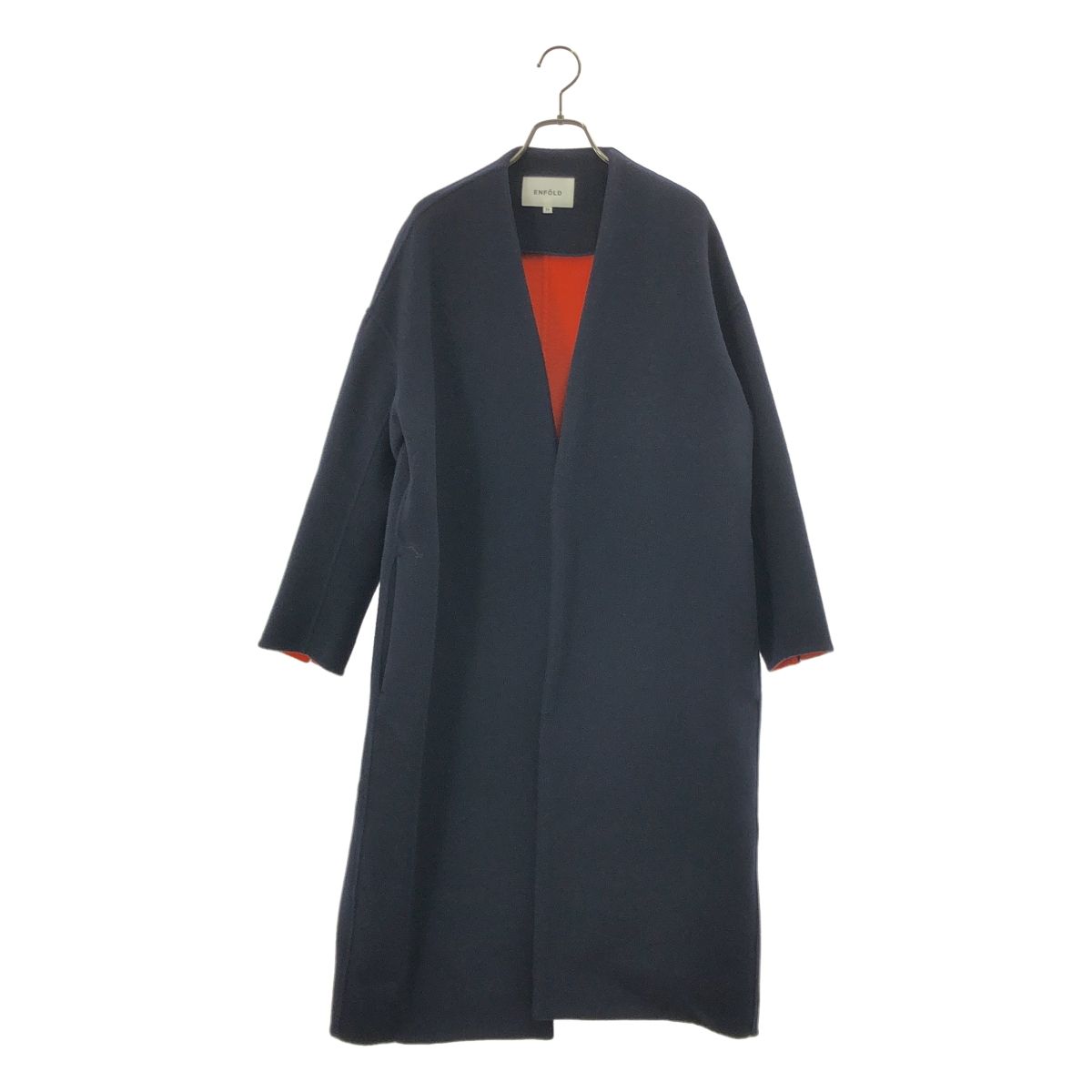 ENFOLD / エンフォルド | ウール ソフトリバーノーカラーコート | 36