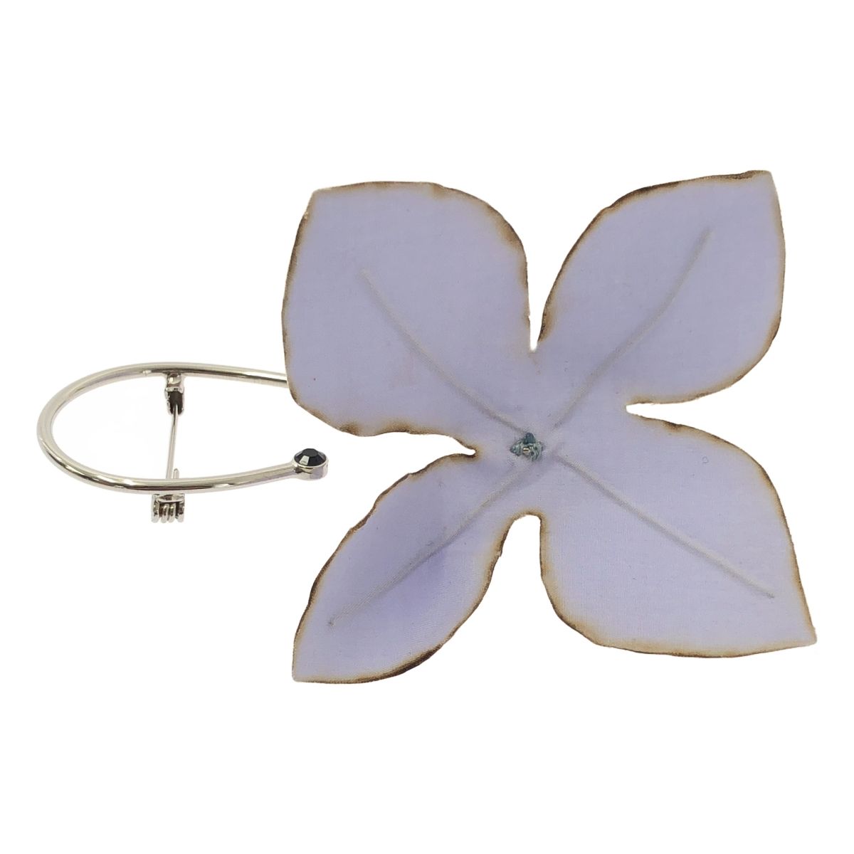 MARNI / マルニ | ワイヤー フラワー ブローチ | パープル/シルバー