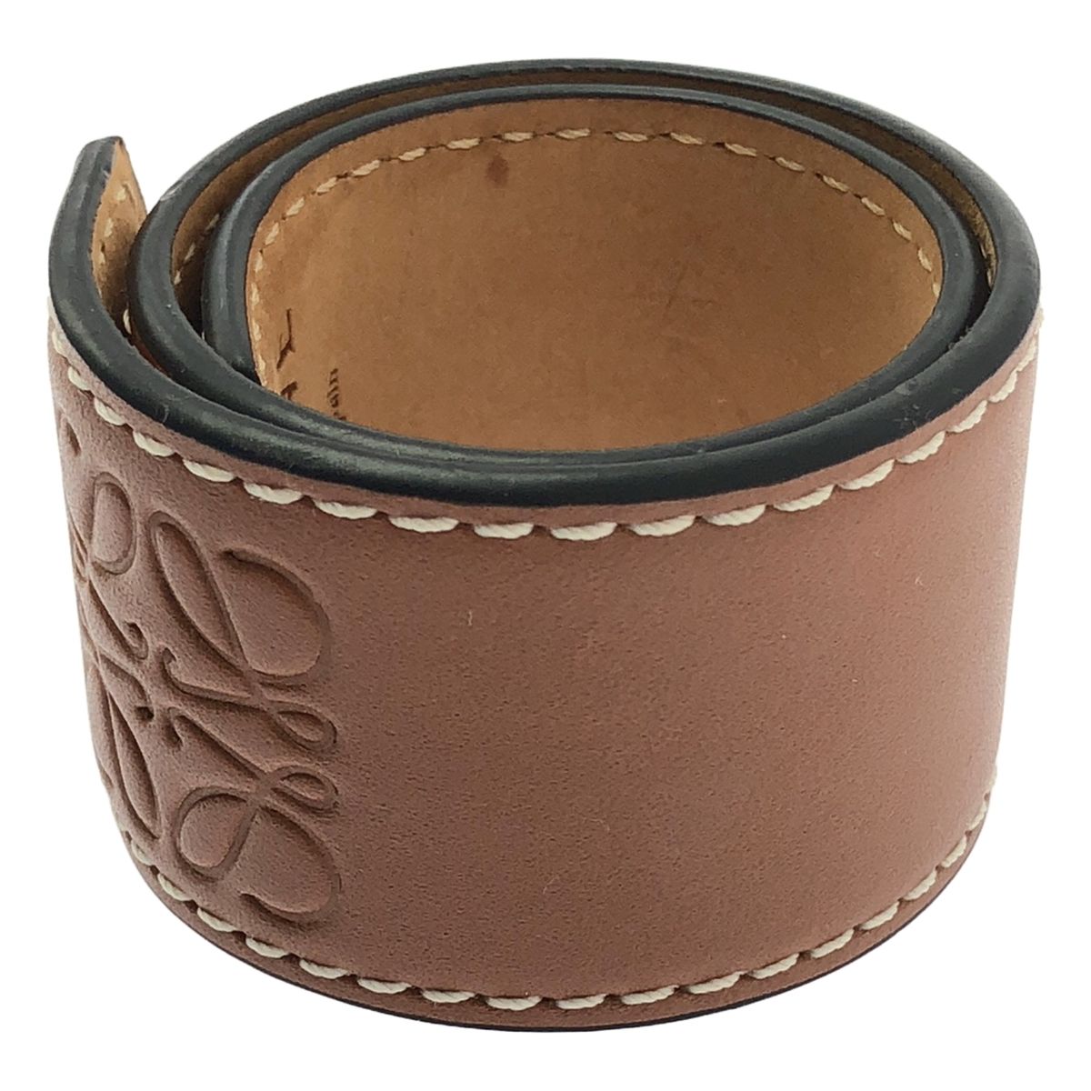 LOEWE / ロエベ | レザー アナグラム 型押し バングル ブレスレット