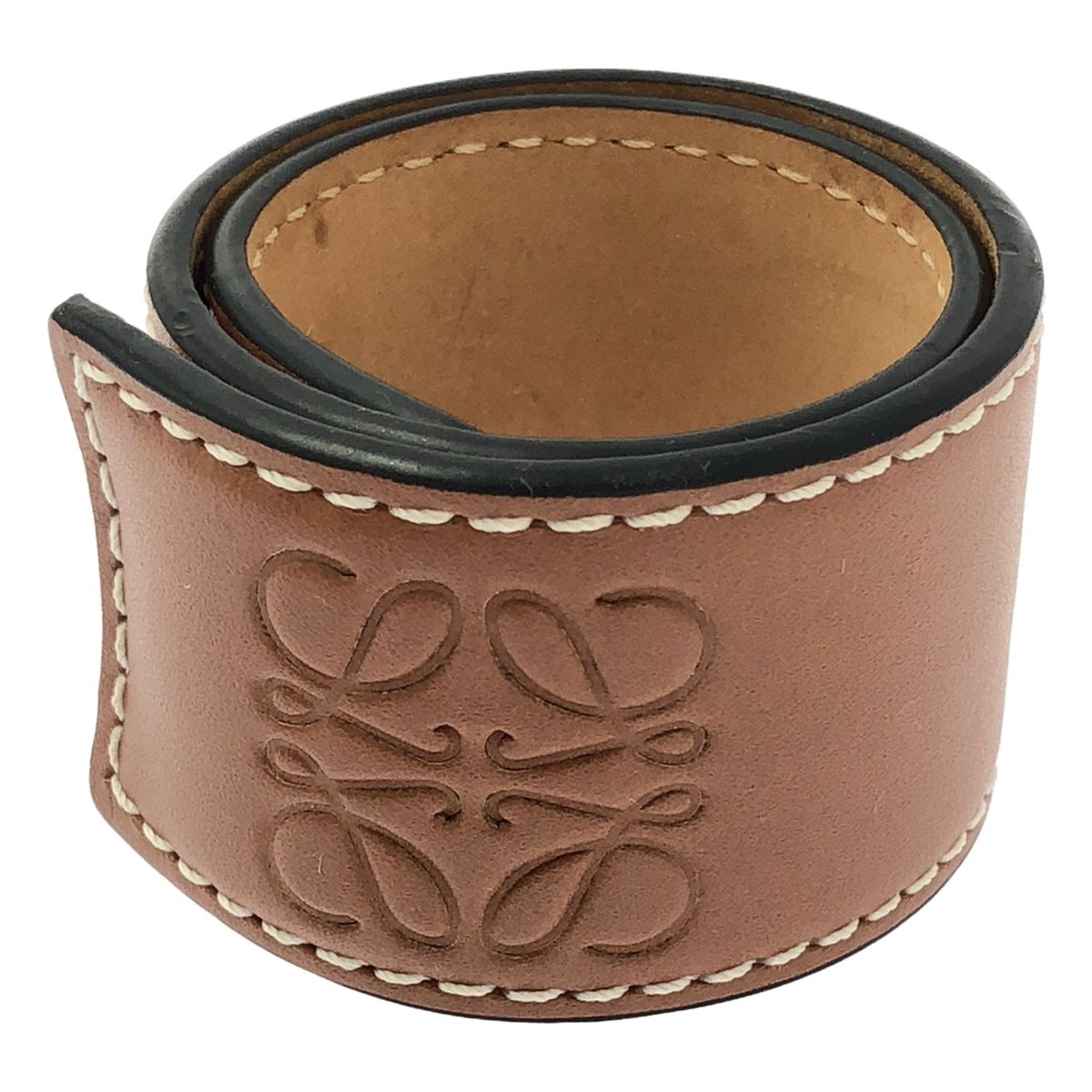 LOEWE / ロエベ | レザー アナグラム 型押し バングル ブレスレット