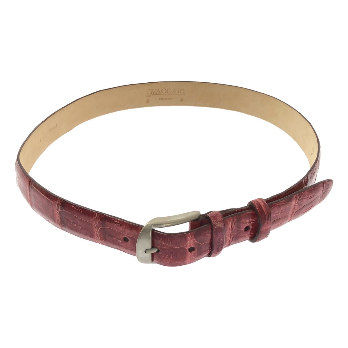 VACCARI　ヴァッカーリ　クロコダイル　クロコ　ベルト　ミディアムブラウン VACCARI / ヴァッカリ | クロコダイル レザー ベルト | 100/85