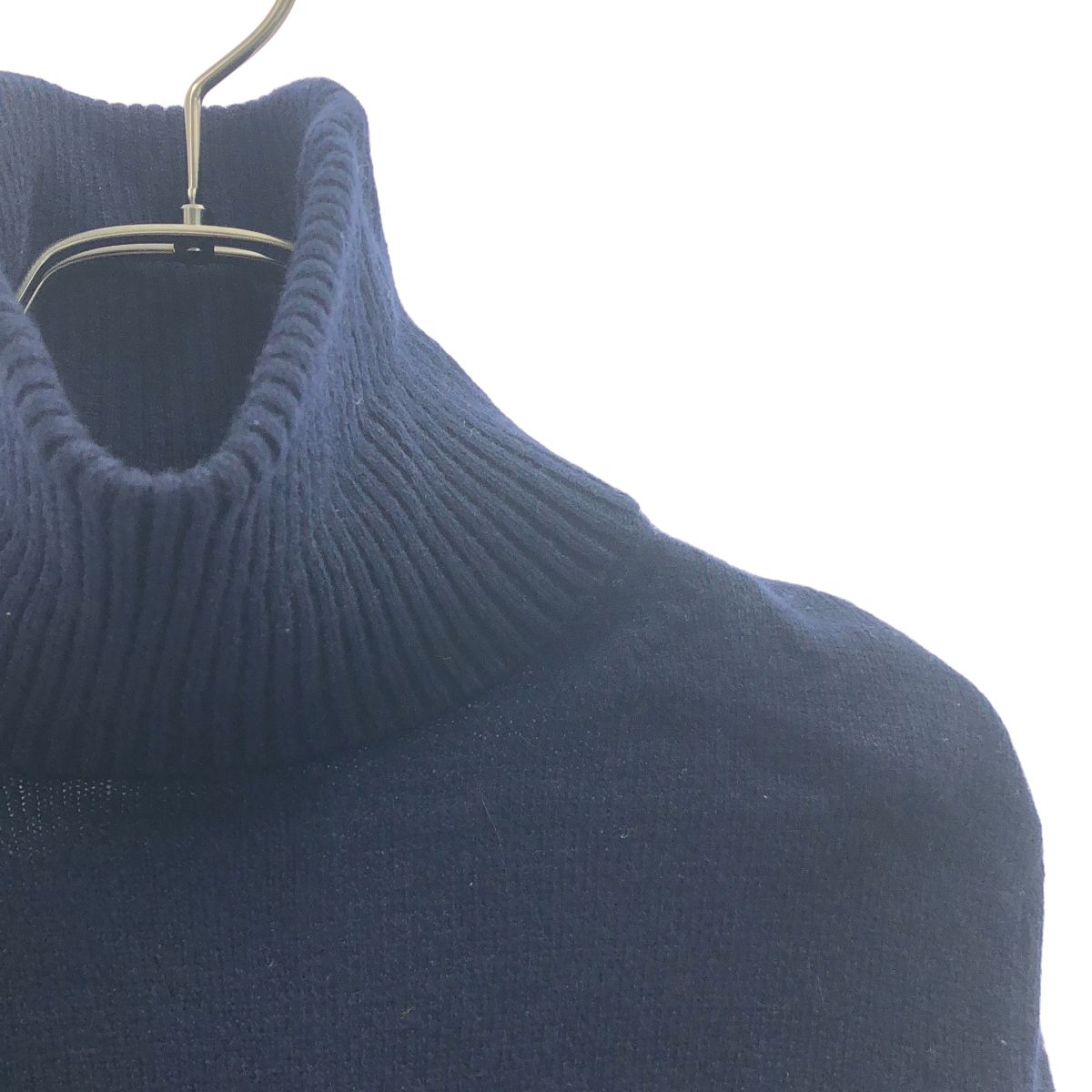 sacai / サカイ | 異素材切替 バックプリーツ タートルネックニット