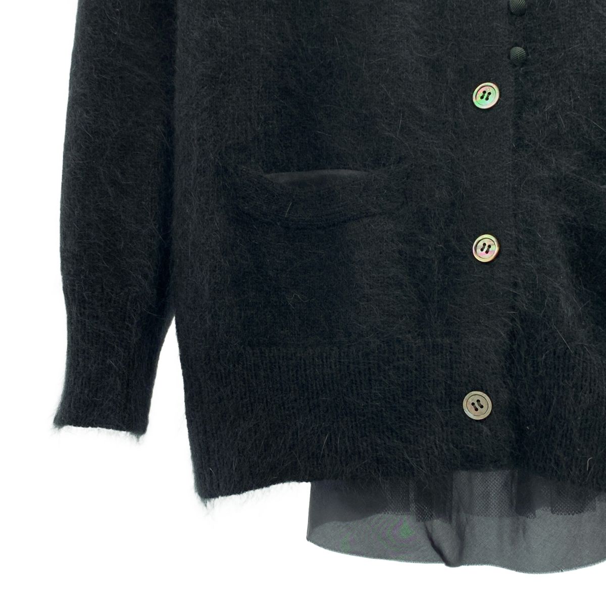 sacai luck くるみボタン カーディガン 1 sacai luck くるみボタン