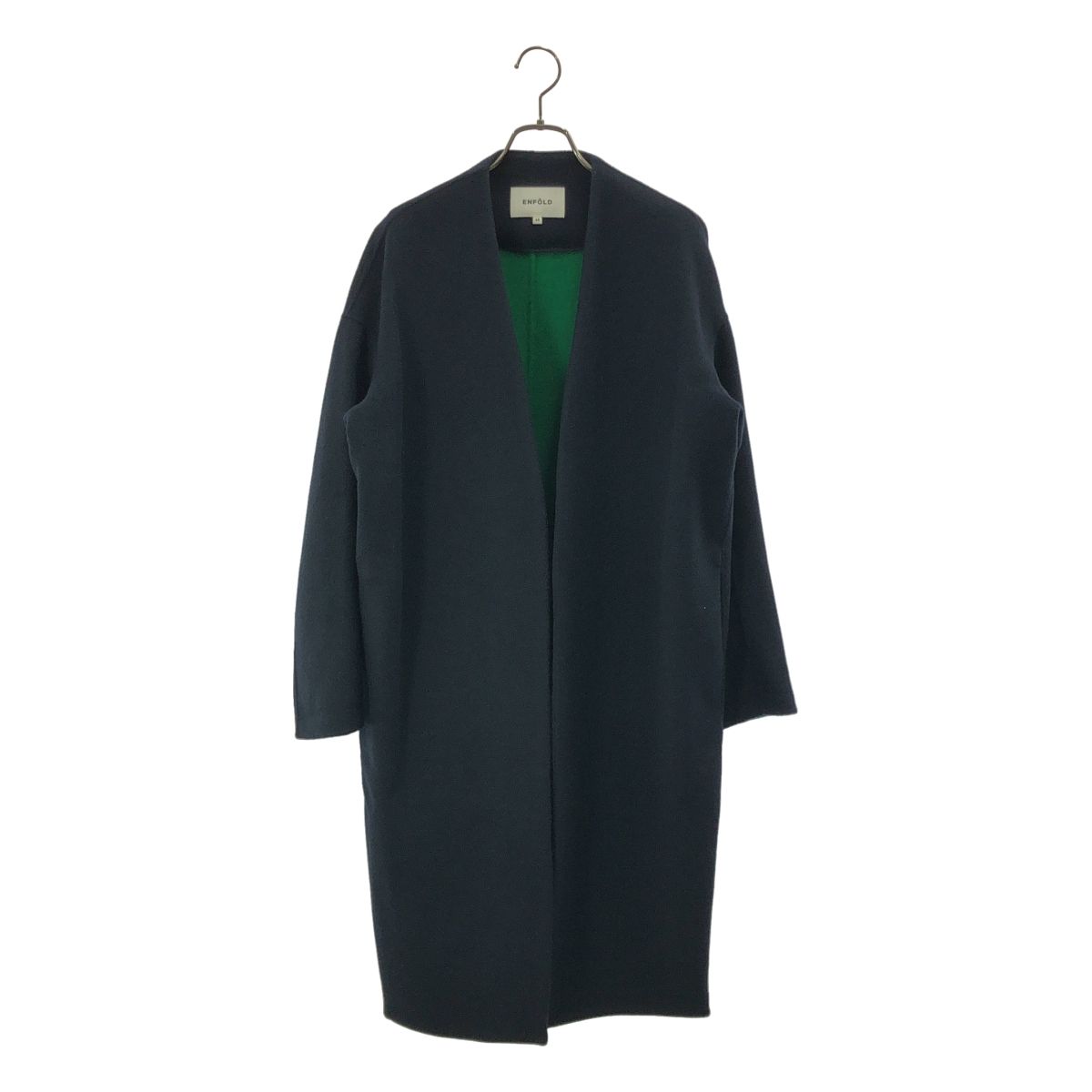 ENFOLD / エンフォルド | ウール ソフトリバーノーカラーコート | 38