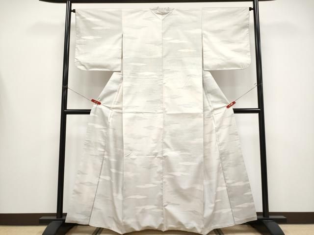 平和屋着物○極上 本場大島紬 白大島 9マルキ 霞文 松坂屋扱い 逸品