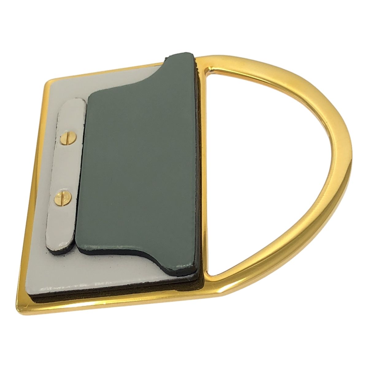 MARNI / マルニ | バック型 ピン ブローチ | ゴールド/グレー - メルカリ