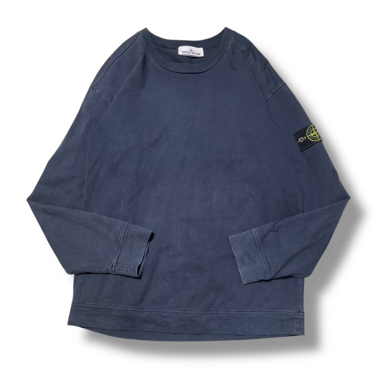 STONE  スウェット　ロンT Mサイズ　ネイビー 24aw STONE ISLAND スウェット HEAVY COTTON JERSEY SWEAT SHIRT
