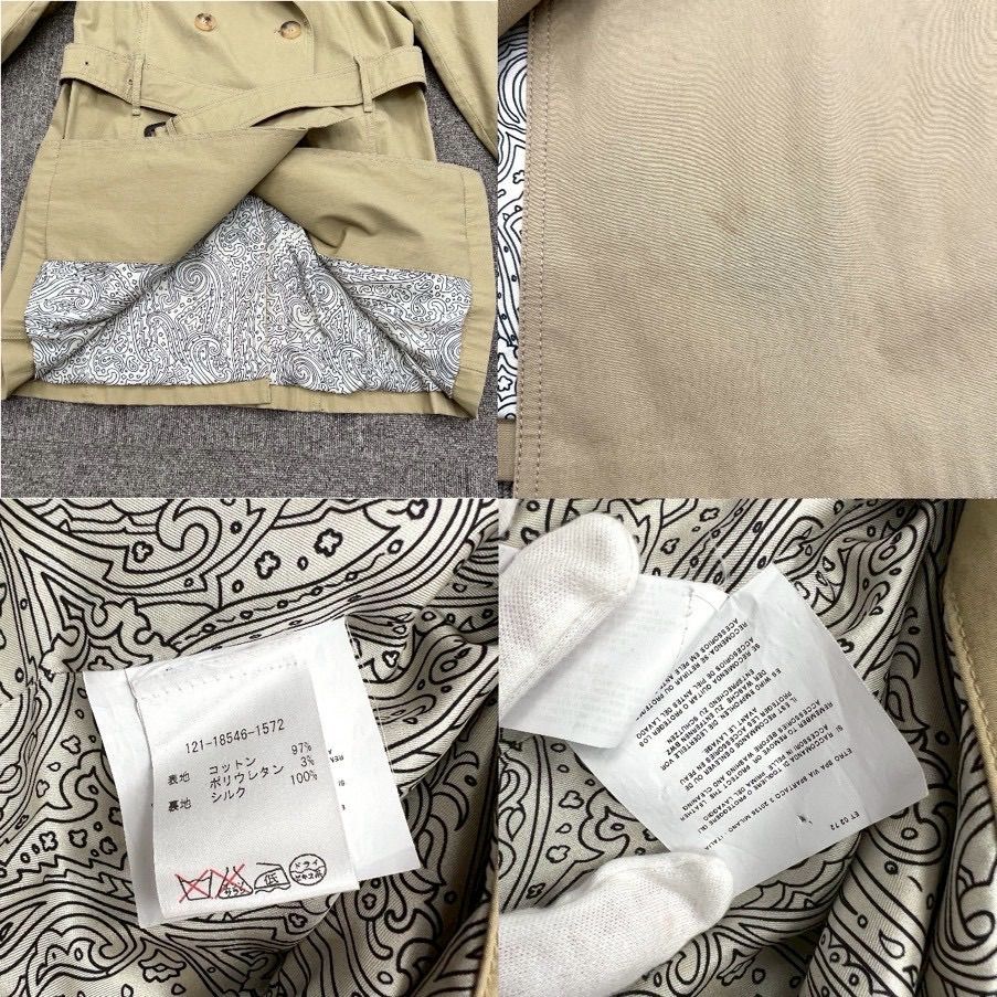 ETRO エトロ トレンチコート レディース 40サイズ ベージュ ベルト付き