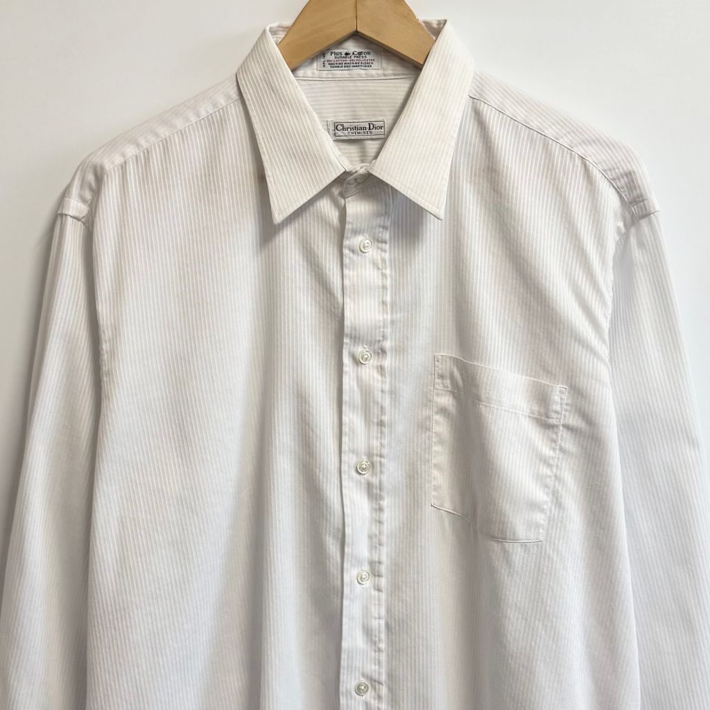 Christian Dior クリスチャンディオール ストライプ 長袖シャツ ドレス
