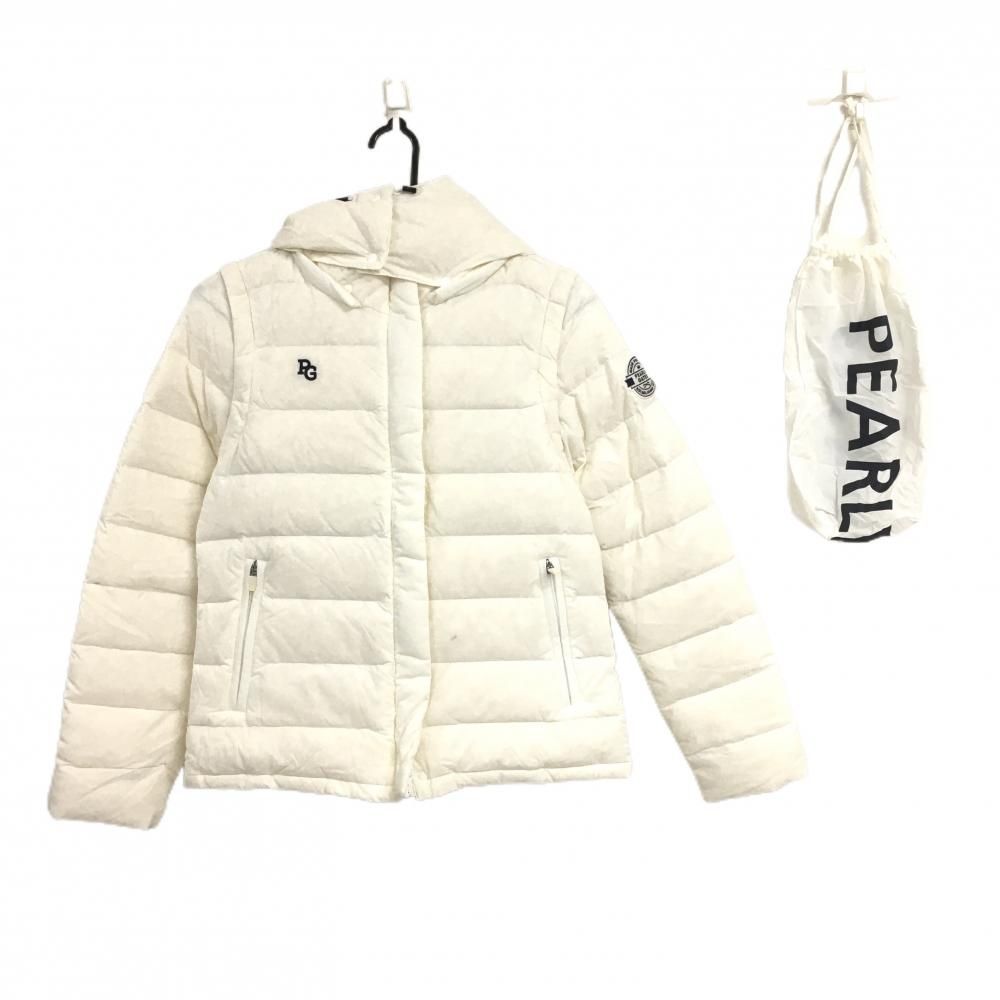 超美品】パーリーゲイツ 4WAYダウンジャケット 白 袖・フード着脱可