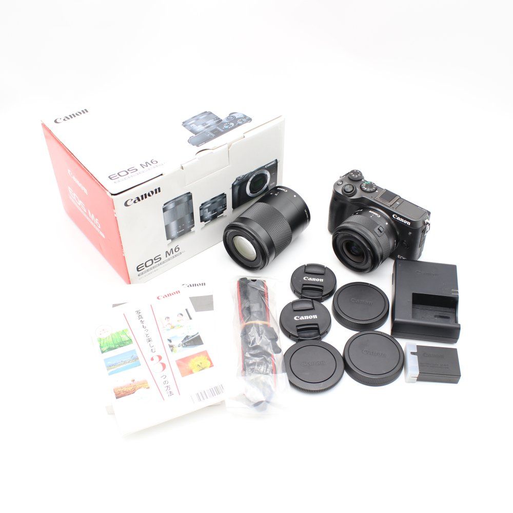 Canon ミラーレス一眼カメラ EOS M6 ダブルズームキット(ブラック) EF