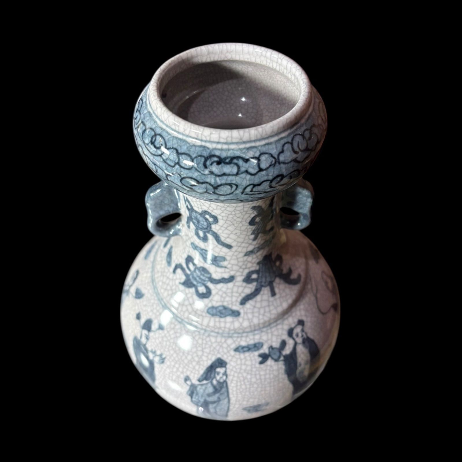 大清康熙年製 双耳花瓶 明 時代物 壺 中国 フラワーベース 花瓶 丸壺