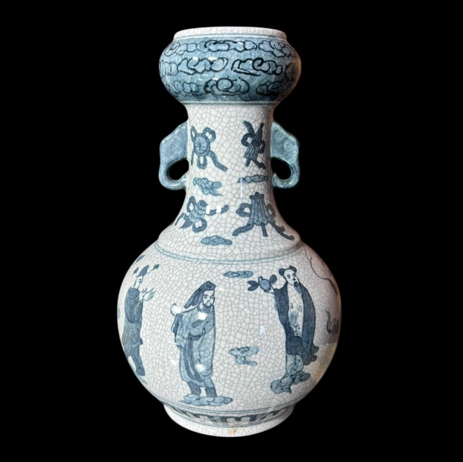 大清康熙年製 双耳花瓶 明 時代物 壺 中国 フラワーベース 花瓶 丸壺