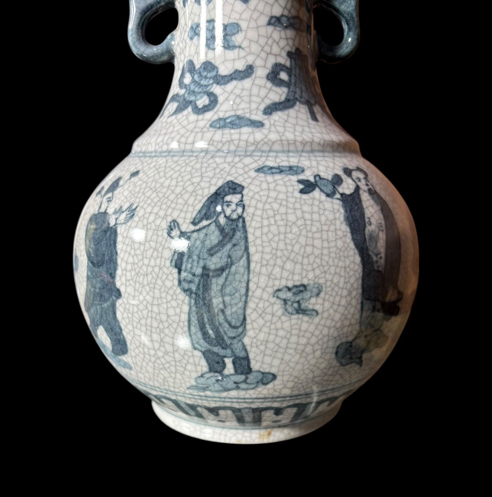 大清康熙年製 双耳花瓶 明 時代物 壺 中国 フラワーベース 花瓶 丸壺