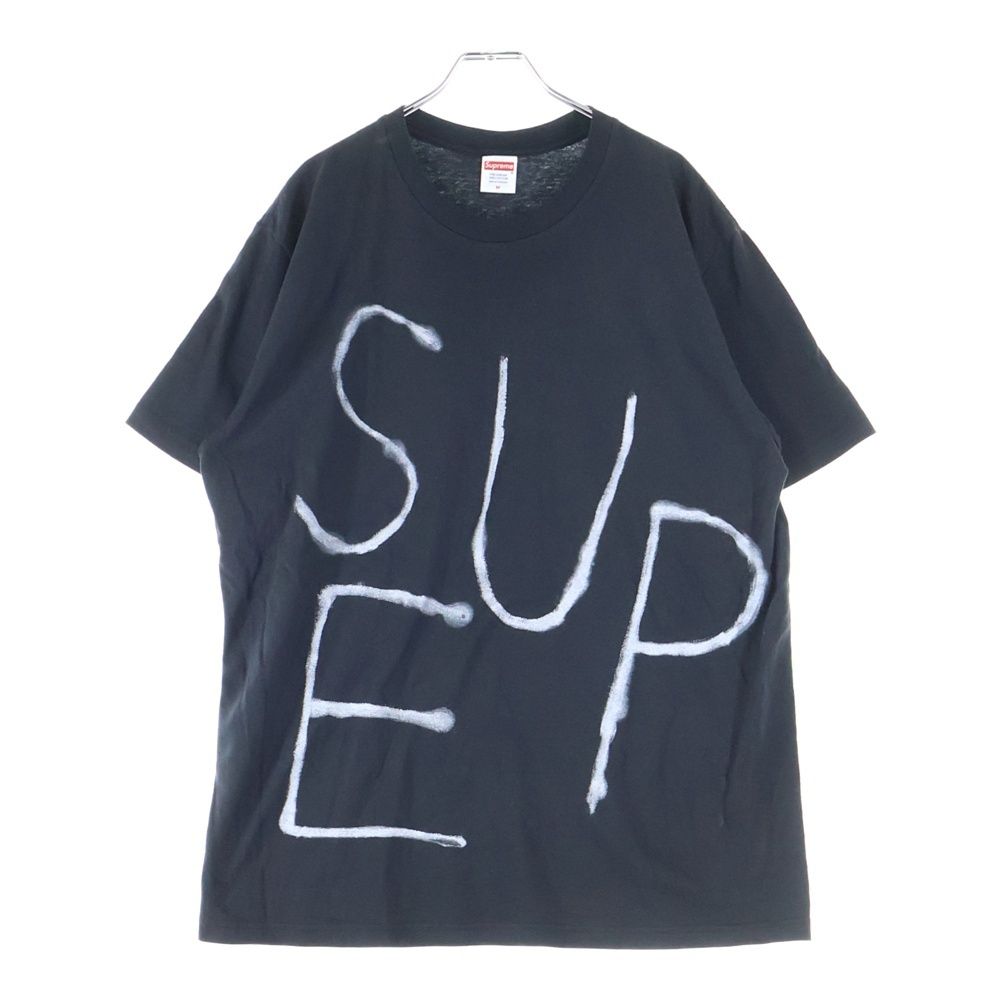 SUPREME (シュプリーム) 25SS Painted Tee 両面オーバーペイントデザインTシャツ 半袖クルーネックカットソー ブラック