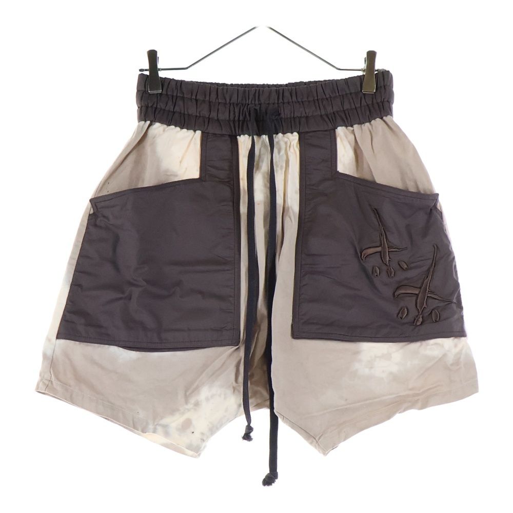 cvtvlist (カタリスト) ナイロン切替 モチーフ刺繍 サルエルショーツ