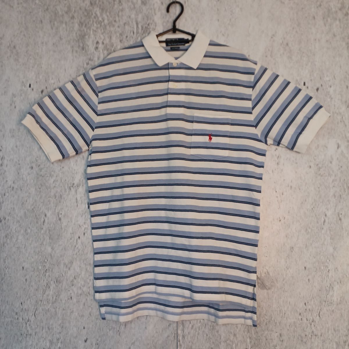 ポロラルフローレン ボーダー柄 半袖 ポロシャツ M レッド 他 POLO 