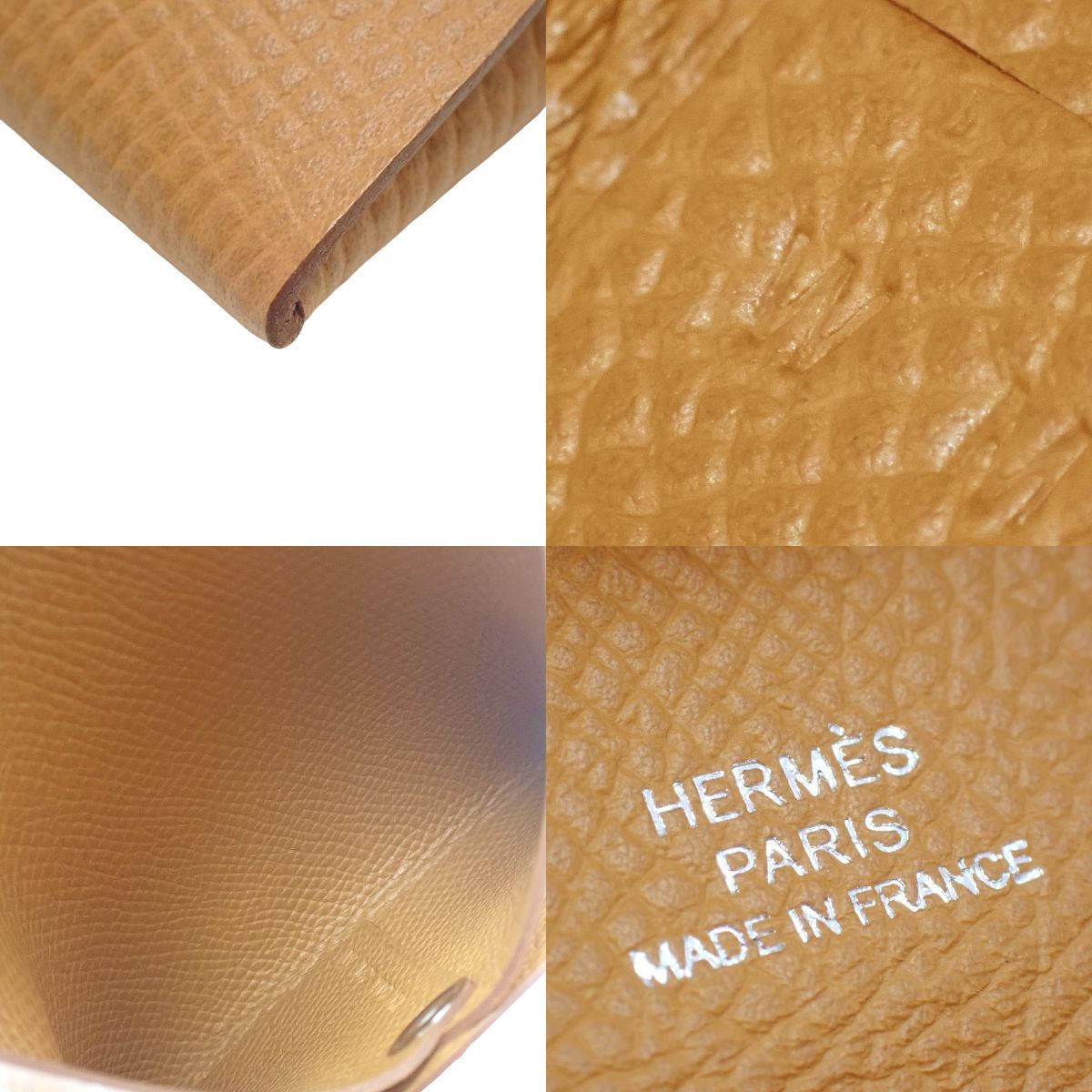 HERMES(エルメス) バスティア ゴールド ブラウン茶 ヴォーエプソン