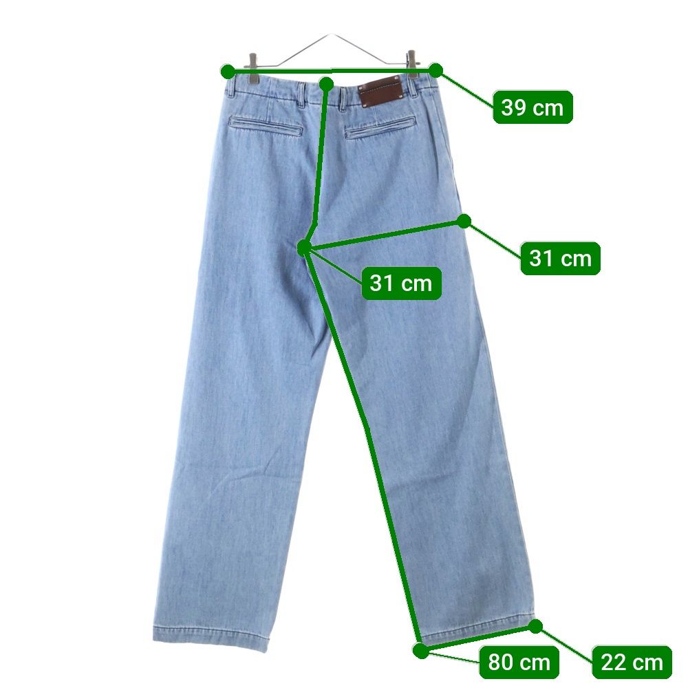 DRIES VAN NOTEN (ドリスヴァンノッテン) 24AW DENIM CHINO ロゴレザー 