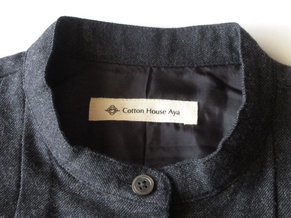 新品 コットンハウスアヤ ウールコットン タック ワンピース ゆったり 日本製 新品タグ付 Cotton House Aya コットンハウスアヤ 製品洗い ウール