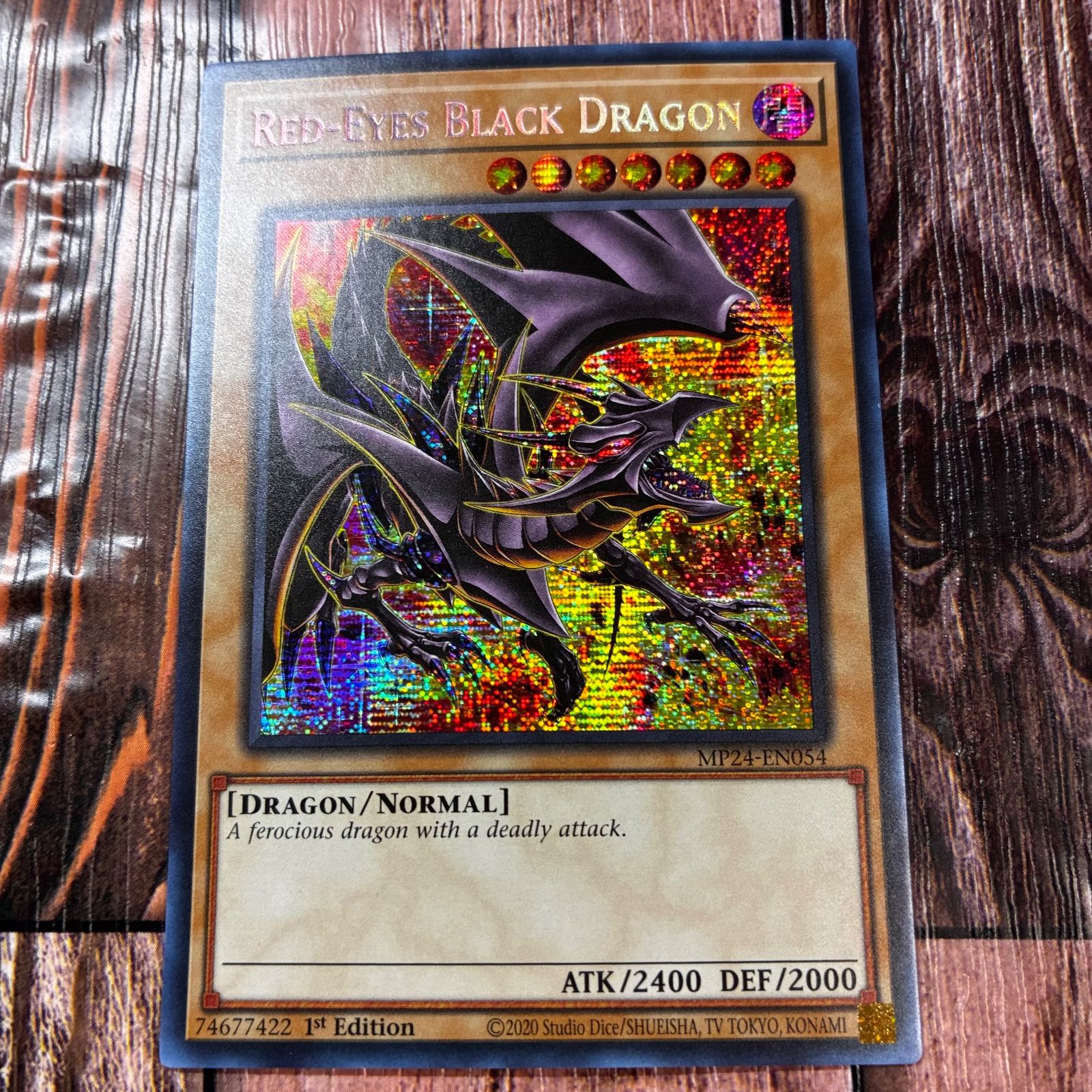 遊戯王 英語版 真紅眼の黒竜 プリズマティックシークレットレア - メルカリ