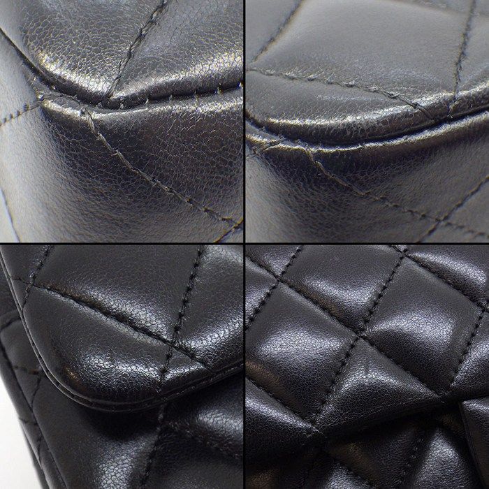 シャネル CHANEL ショルダーバッグ マトラッセ23 クラシック スモール A01113 2018年製 ブラック/ボルドー ラムスキン 【中古】 CHANEL - シャネル CHANEL ショルダーバッグ マトラッセ23 クラシック