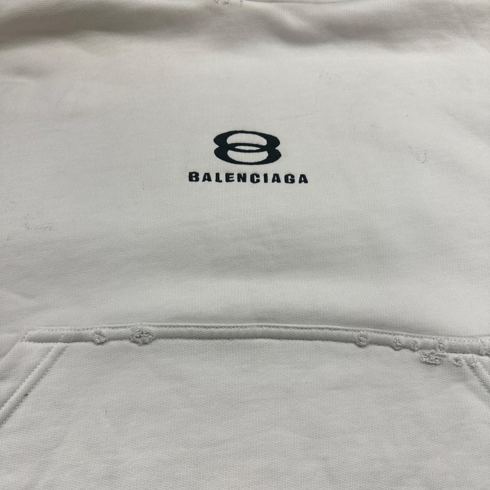 国内正規 BALENCIAGA 24AW クラシックBBロゴクロップドパーカー 