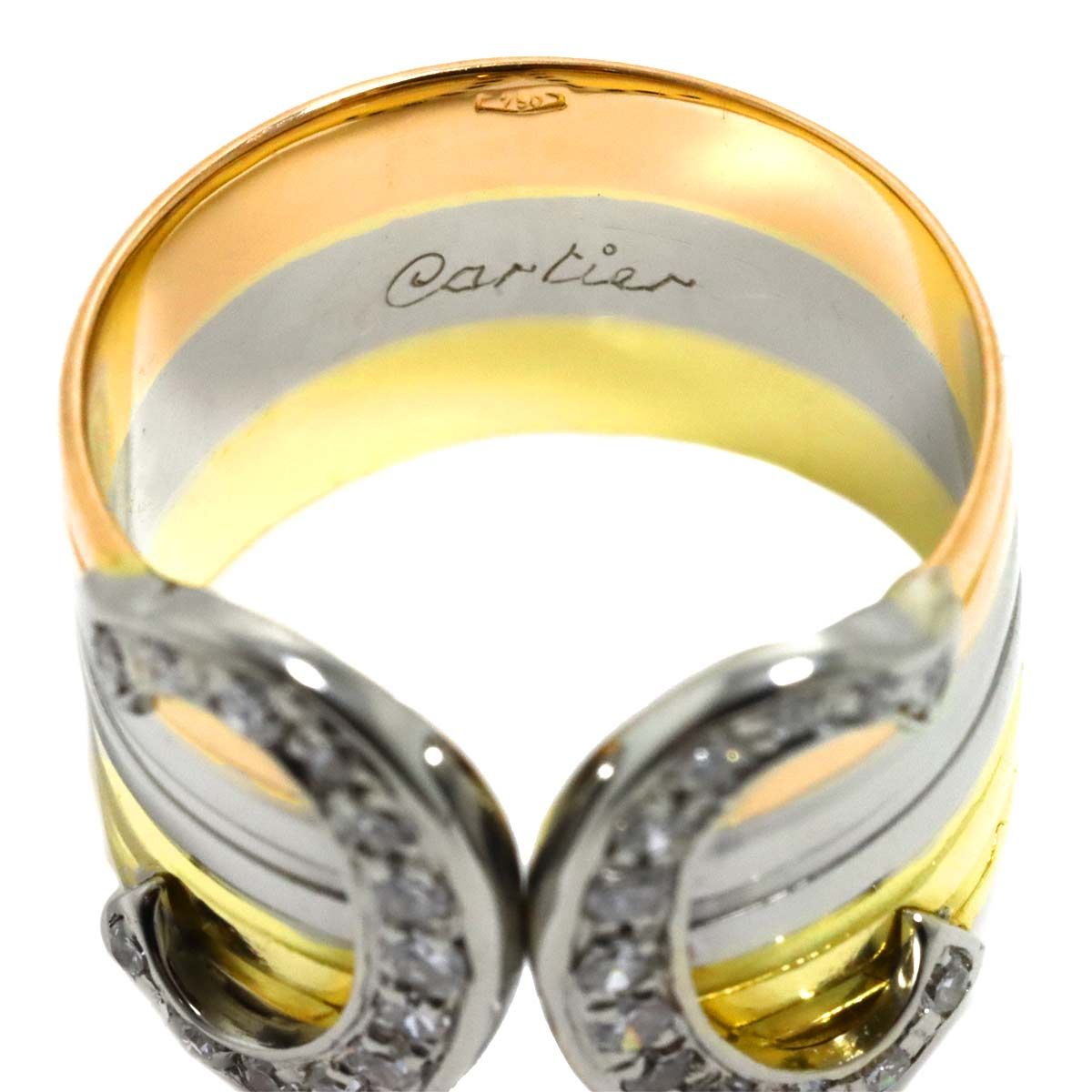 カルティエ Cartier 2C #47 ダイヤ リング K18 YG WG PG スリーカラー