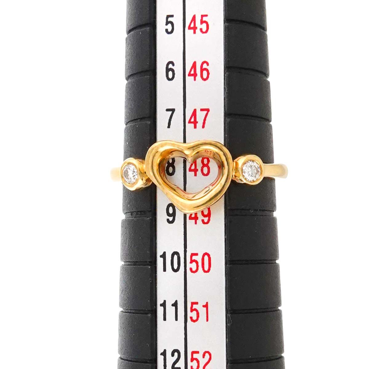 ティファニー TIFFANY&CO. オープンハート 8号 リング ダイヤ K18 YG