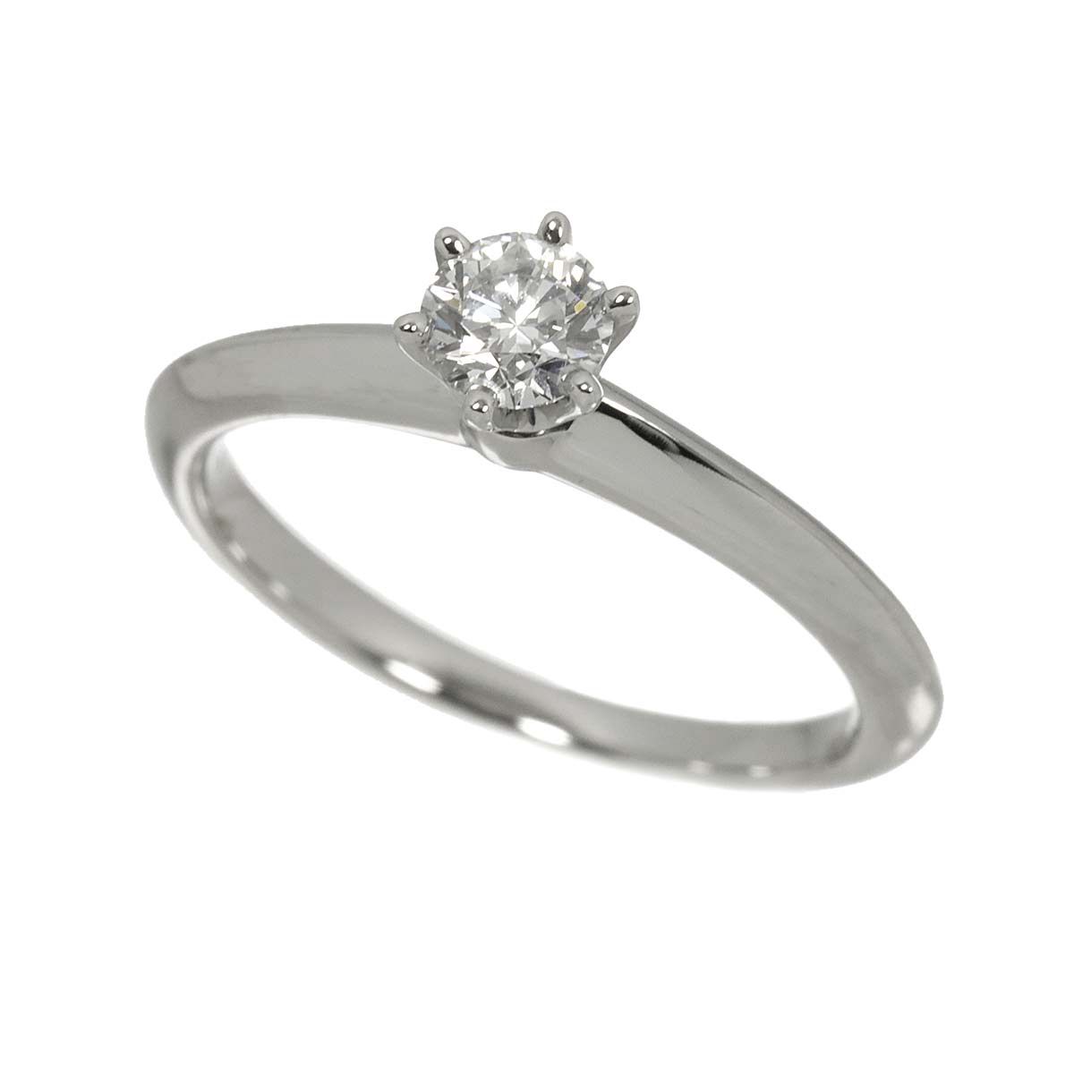 ティファニー TIFFANY&Co. ソリティア 8号 リング ダイヤ 0.26ct Pt