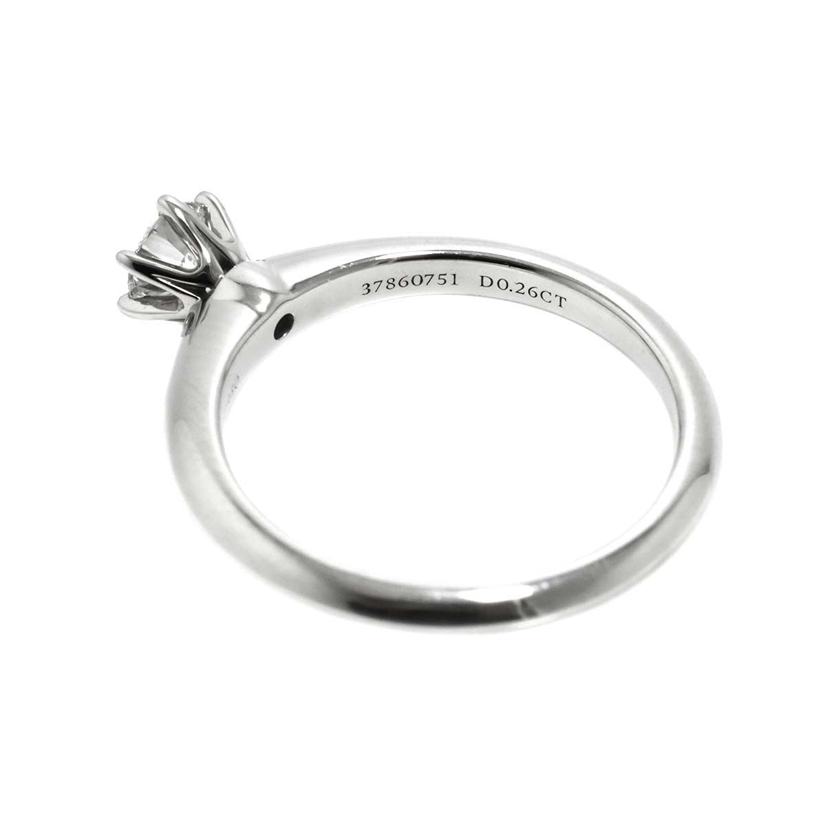 ティファニー TIFFANY&Co. ソリティア 8号 リング ダイヤ 0.26ct Pt