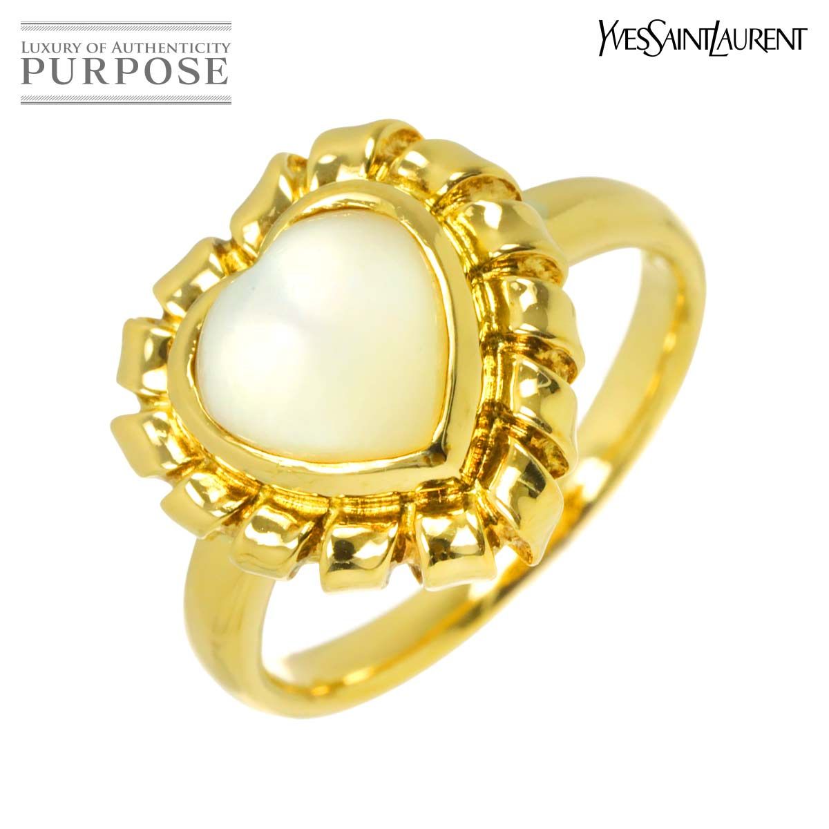 イヴ サンローラン Yves Saint Laurent 13号 リング シェル K18 YG