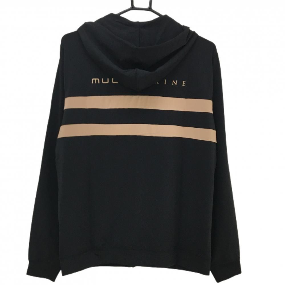 新品】ムータマリン ジップパーカー 黒×ブラウン シリコンロゴ