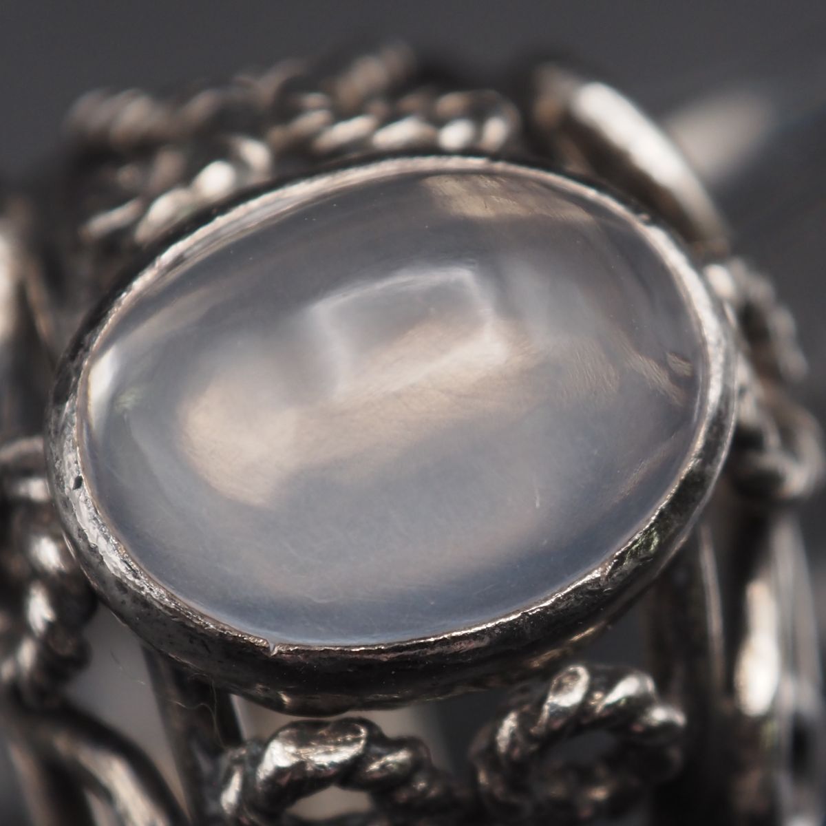 L572 ホワイトストーン リング デザイン シルバー 指輪 ヴィンテージ