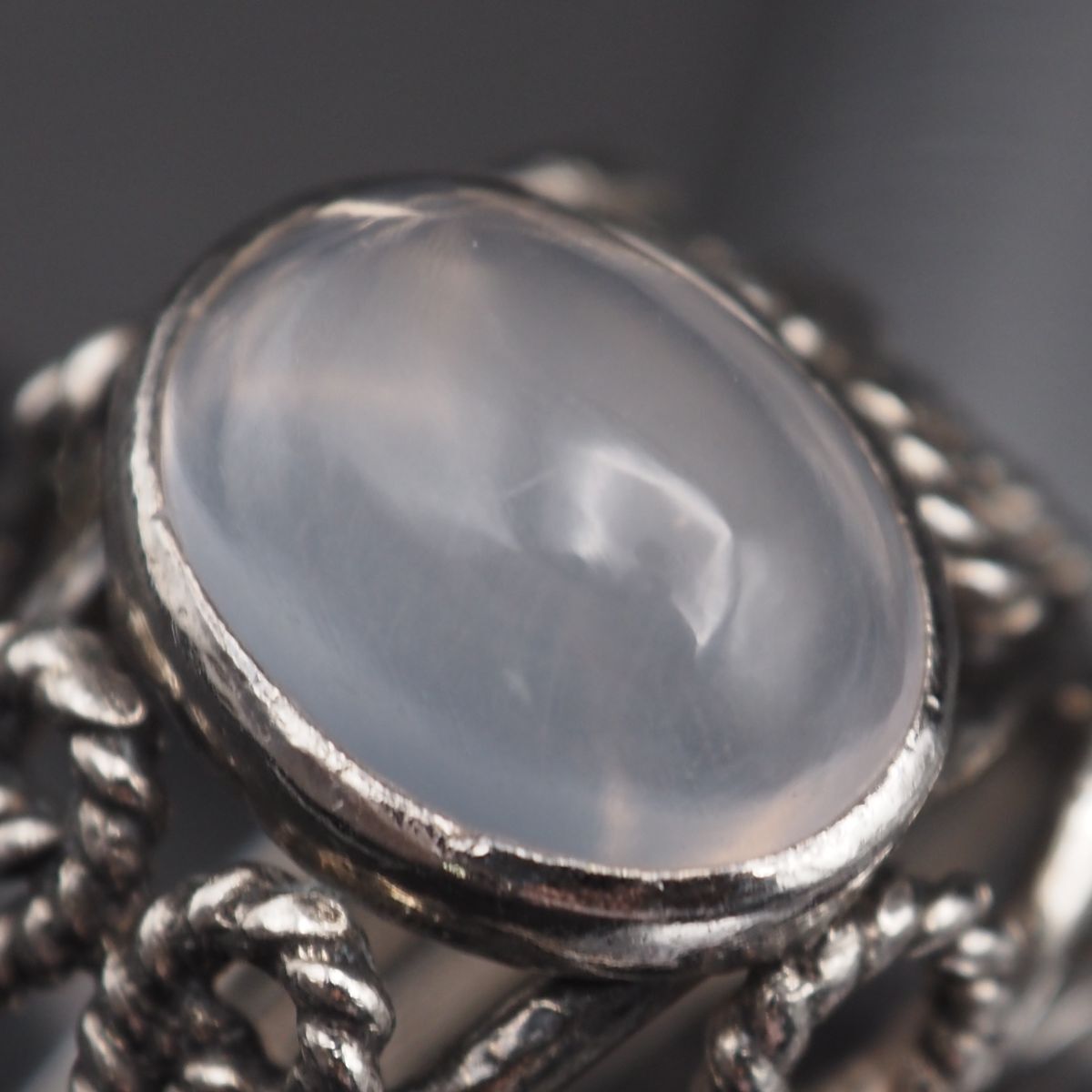 L572 ホワイトストーン リング デザイン シルバー 指輪 ヴィンテージ