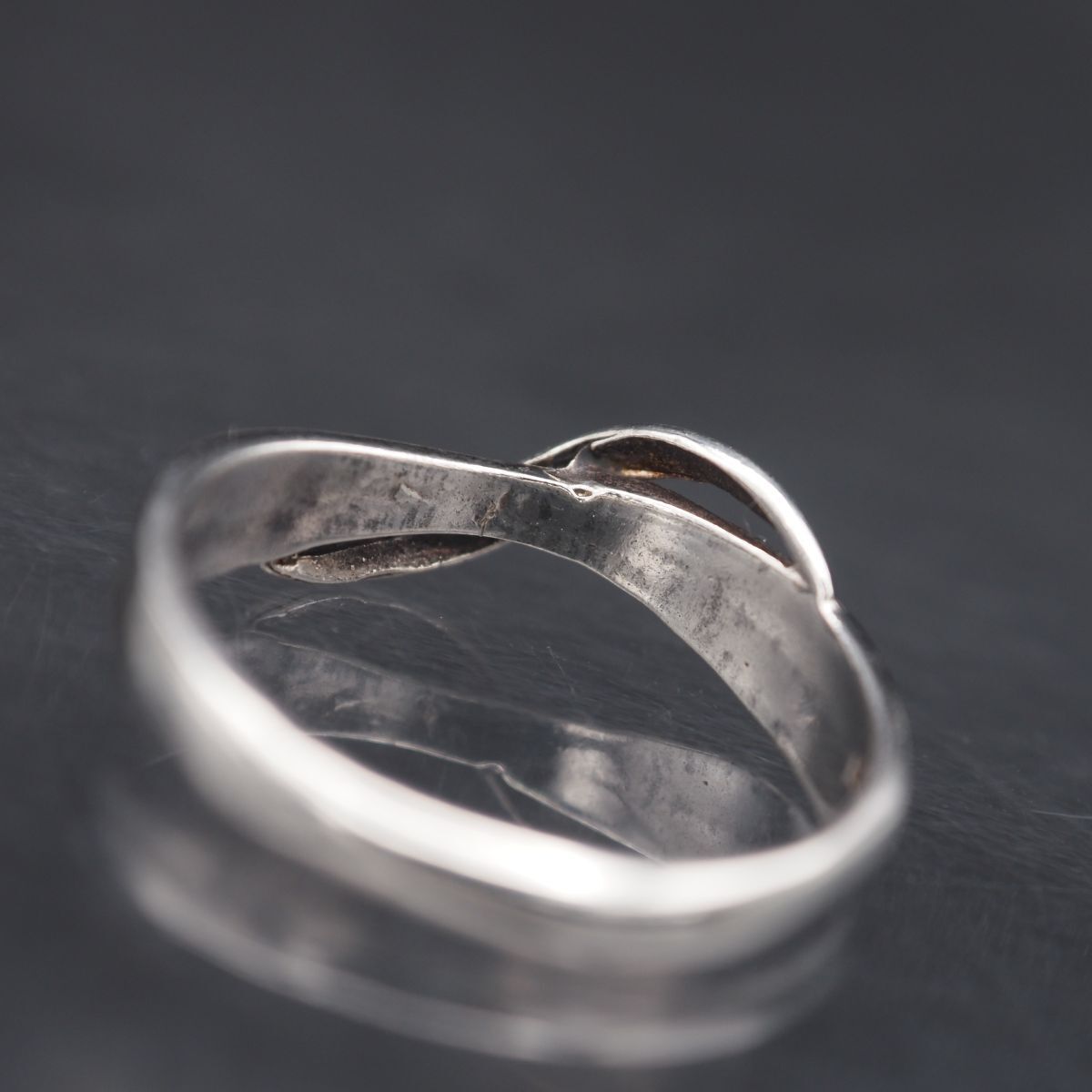 L594 ヴィンテージ 925刻印 リング デザイン シルバー 指輪 14-15号