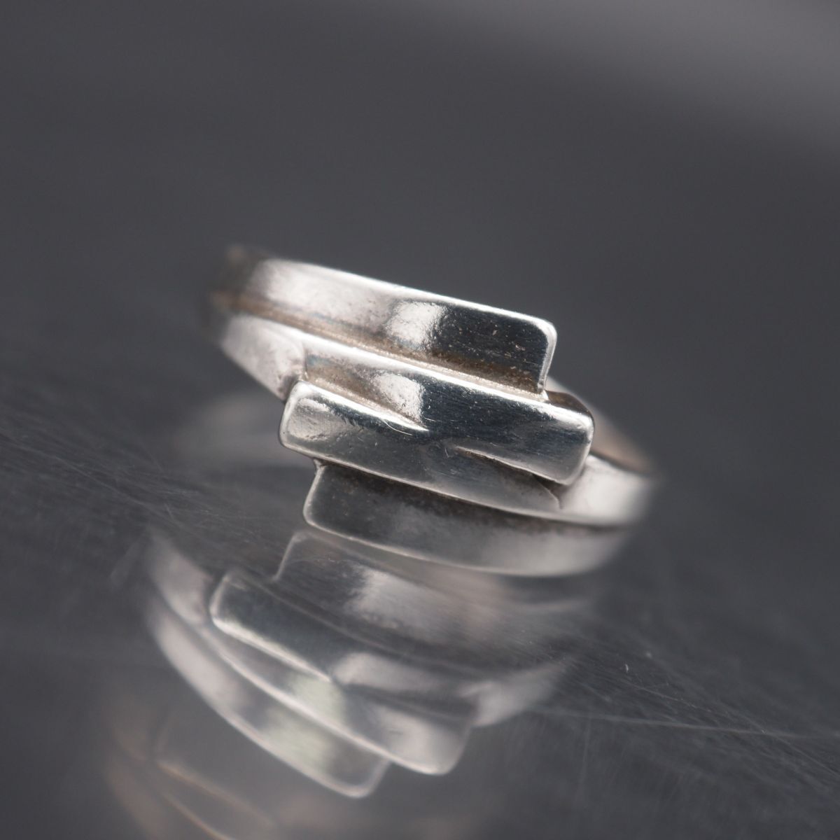 L521 ヴィンテージ SILVER925刻印 リング デザイン シルバー 指輪 11号