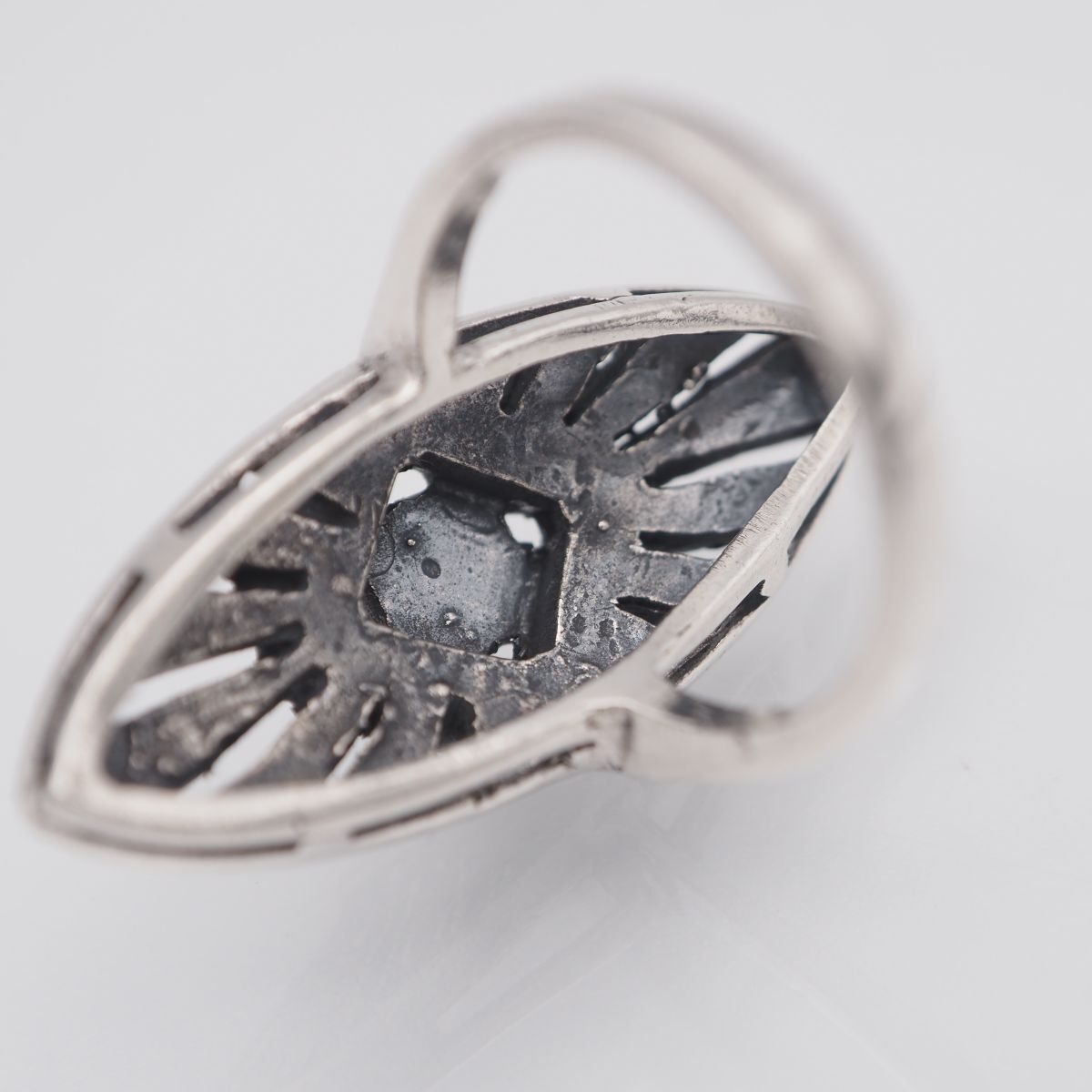 L441 オニキス風 マーカサイト マルカジット リング デザイン シルバー