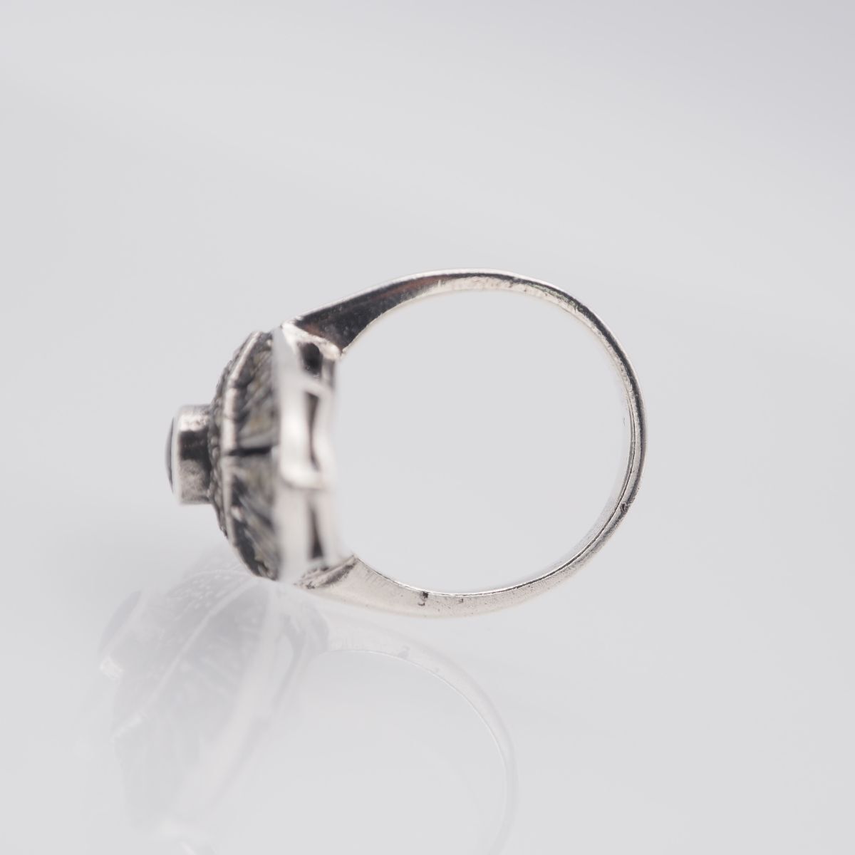 L441 オニキス風 マーカサイト マルカジット リング デザイン シルバー