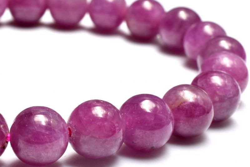 1点物】南アフリカ産◇高品質 ルビー 8mm ブレスレット