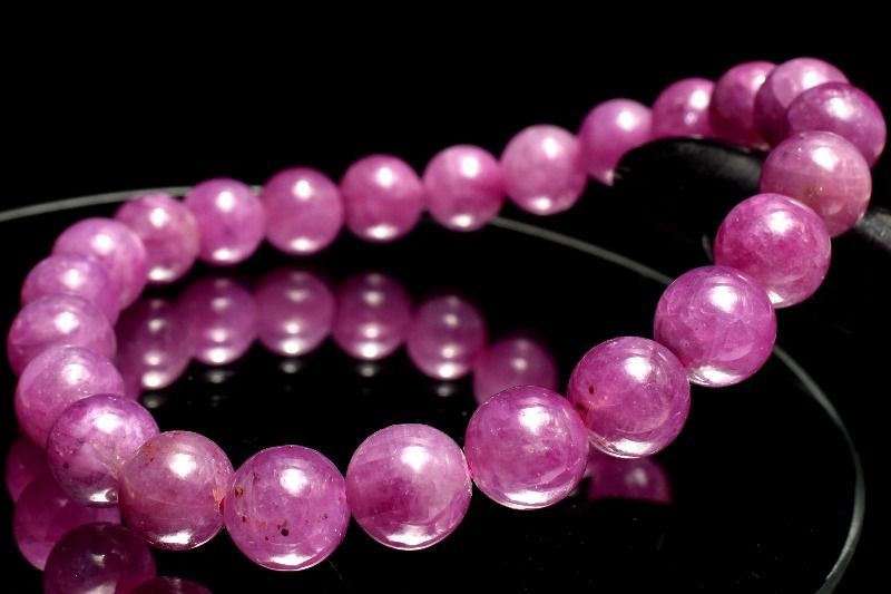 1点物】南アフリカ産◇高品質 ルビー 8mm ブレスレット