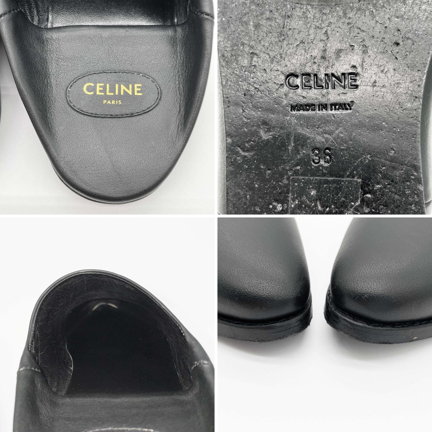 celine バブーシュ36 CELINE セリーヌ サイズ36 バブーシュ サンダル つっかけ フラット